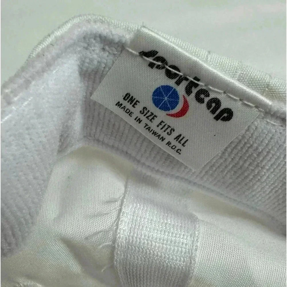 Vintage ICI White Rope Hat Cap Snap Back Trucker Hat Sportcap - Picture 10 of 12